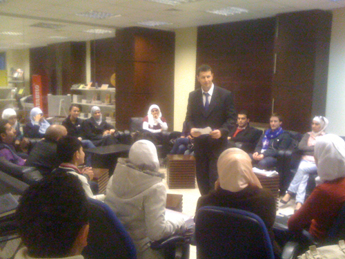 Members of the English club at Talal Abu-Ghazaleh Knowledge ...