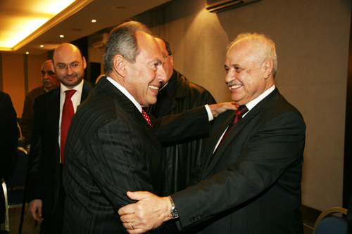 Mr. Talal Abu-Ghazaleh welcoming General Émile Lahoud,  the ...