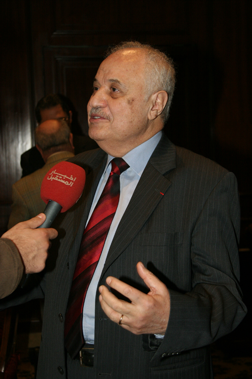 Mr. Talal Abu-Ghazaleh talking to Future TV during the Arab ...