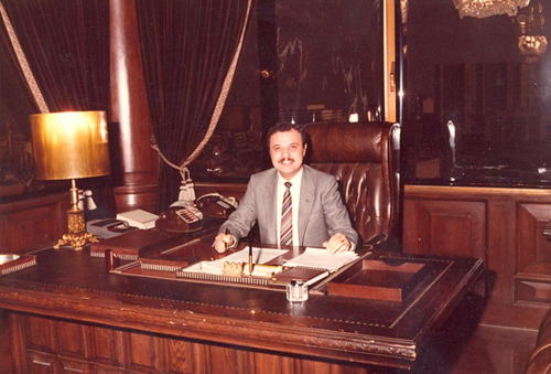 Chairman Talal Abu-Ghazaleh in his office, Kuwait 1982