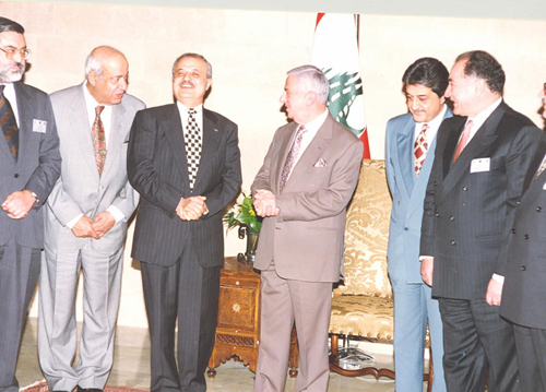 Lebanese President Elias Al-Hirawi receives Chairman Talal ...