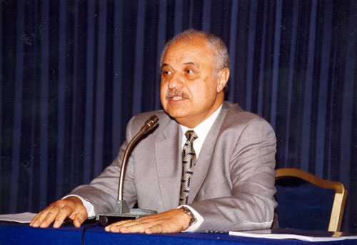 Mr. Talal Abu-Ghazaleh speaks at the ceremony for ...