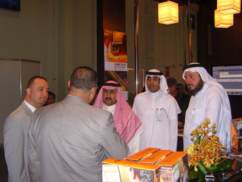 Meetings at TAG-Org GITEX booth in Dubai, UAE, October 2008