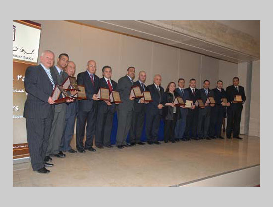 Honoring a number of managers at the 35th anniversary ...