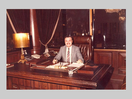 Chairman Talal Abu-Ghazaleh in his office, Kuwait 1982