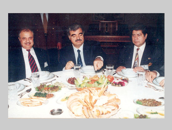 Chairman Talal Abu-Ghazaleh at the table of 