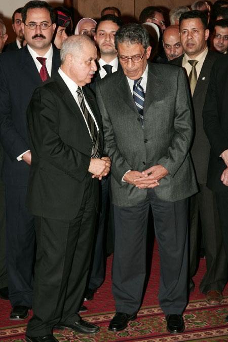 Chairman Abu-Ghazaleh speaks with Amr Mousa, Secretary ...